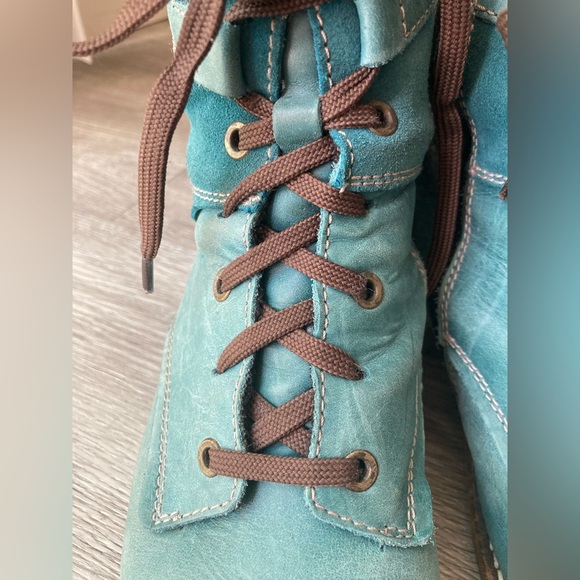 DROMEDARIS KARA BOOT TEAL REAL LEATHER (WOMEN'S) (39) made in Portugal - Picture 3 of 15